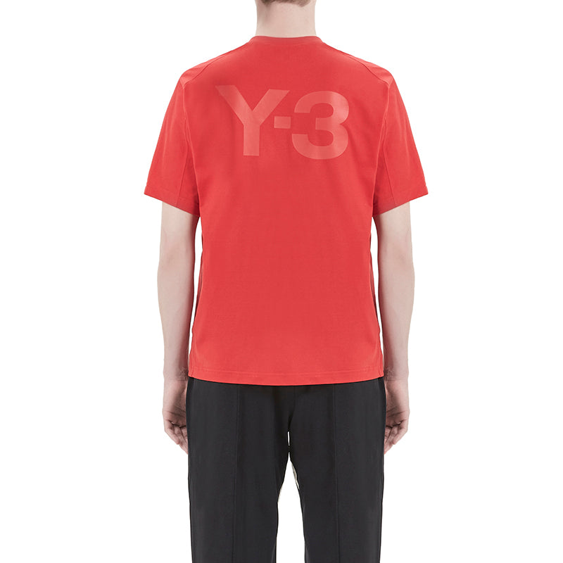 Y-3 Casual Cozy Round Neck Short Sleeve Orange Red T-Shirt FJ0367