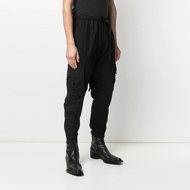Off-White SS21 Parachute Logo Cargo Long Pants Black OMCF004R21FAB0011001