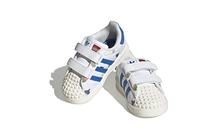 (TD) adidas Superstar CF x LEGO 'Bricks And Figurine - White Royal Blue' IF2199