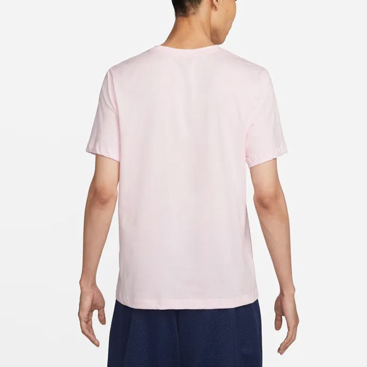 Nike Sportswear Logo Printing Casual Sports Round Neck Short Sleeve Pink DR7816-663