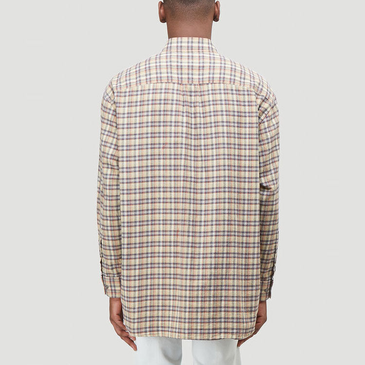 Gucci Chicken Embroidery Check Shirt 'Beige' 628325-ZAFD7-9128