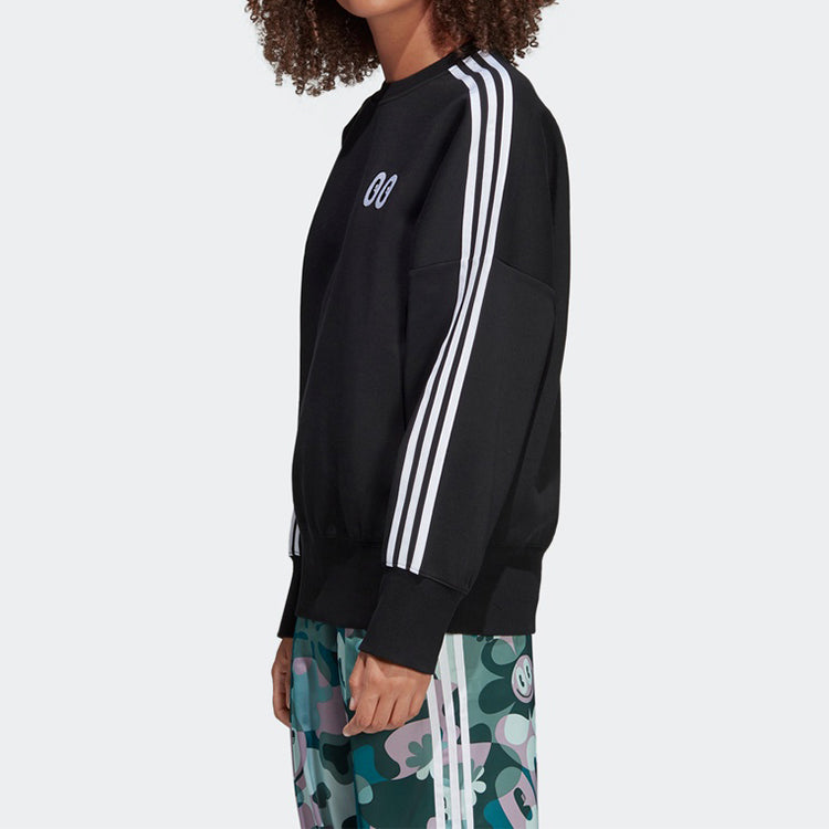 (WMNS) adidas originals Printing Sports Sweatshirt Black DV2667