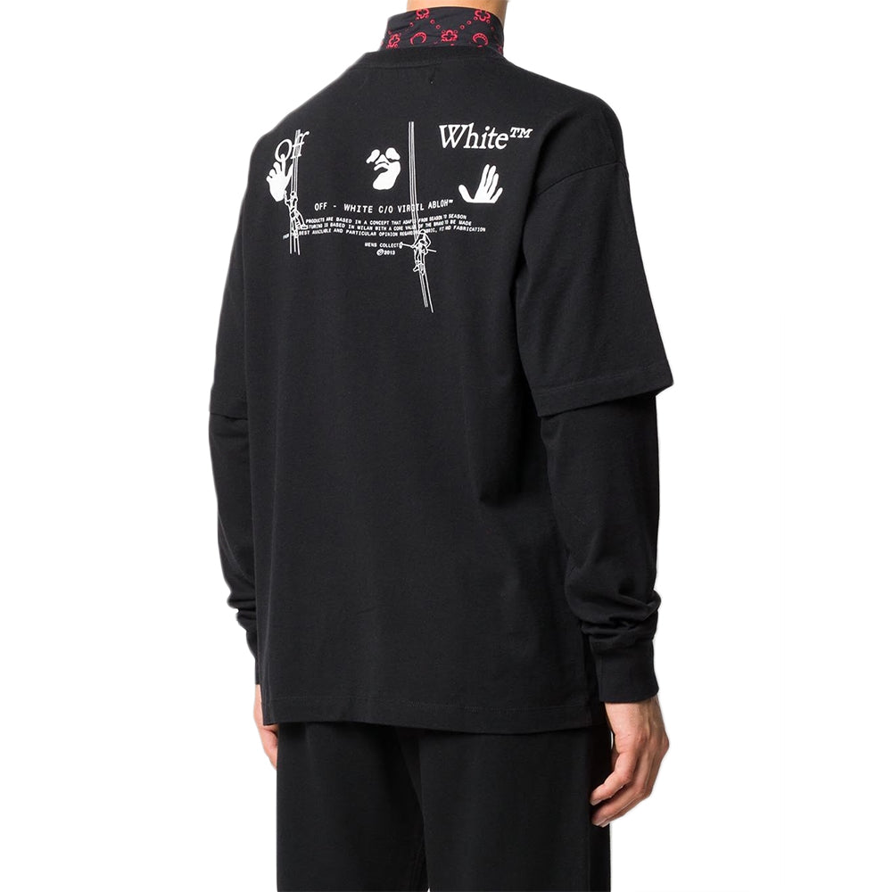 Off-White logo Cargo Long Sleeves Black OMAB022E20JER0011001