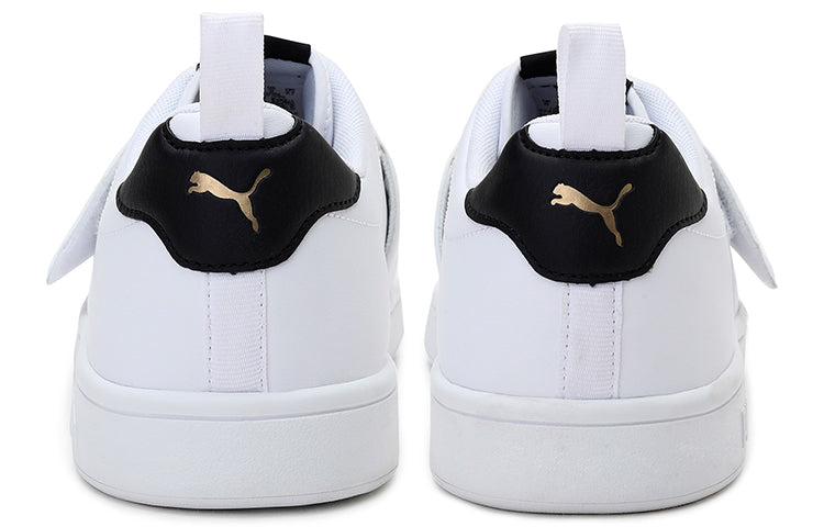 PUMA Smash Slip-On Bold Leisure Board Shoes Unisex White/Black 374900-02