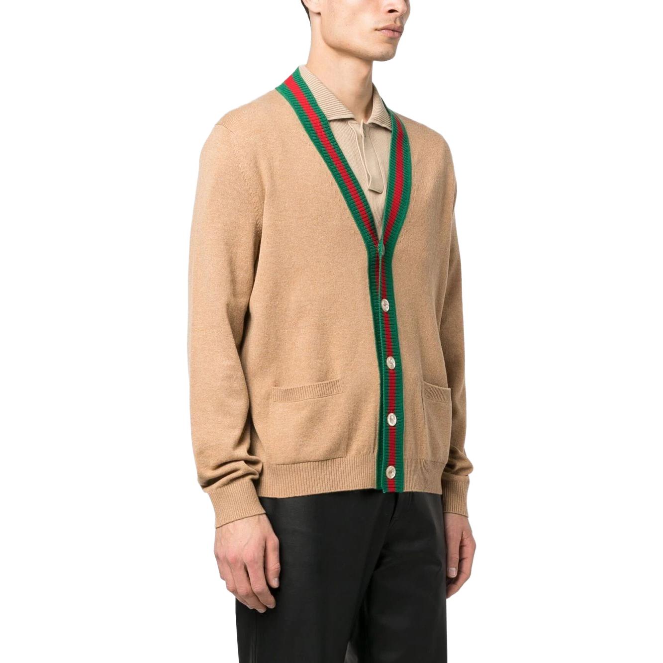 Gucci Cashmere Cardigan 'Camel' 716342-XKCQC-2602