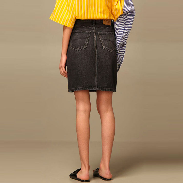 (WMNS) Balenciaga SS21 Skirt 'Grey Denim' 657637TBP471440
