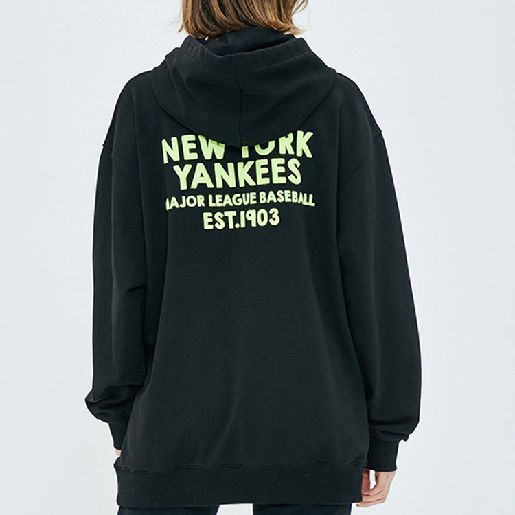 MLB hooded Loose Printing Athleisure Casual Sports Long Sleeves Unisex Black 31HD21011-50L