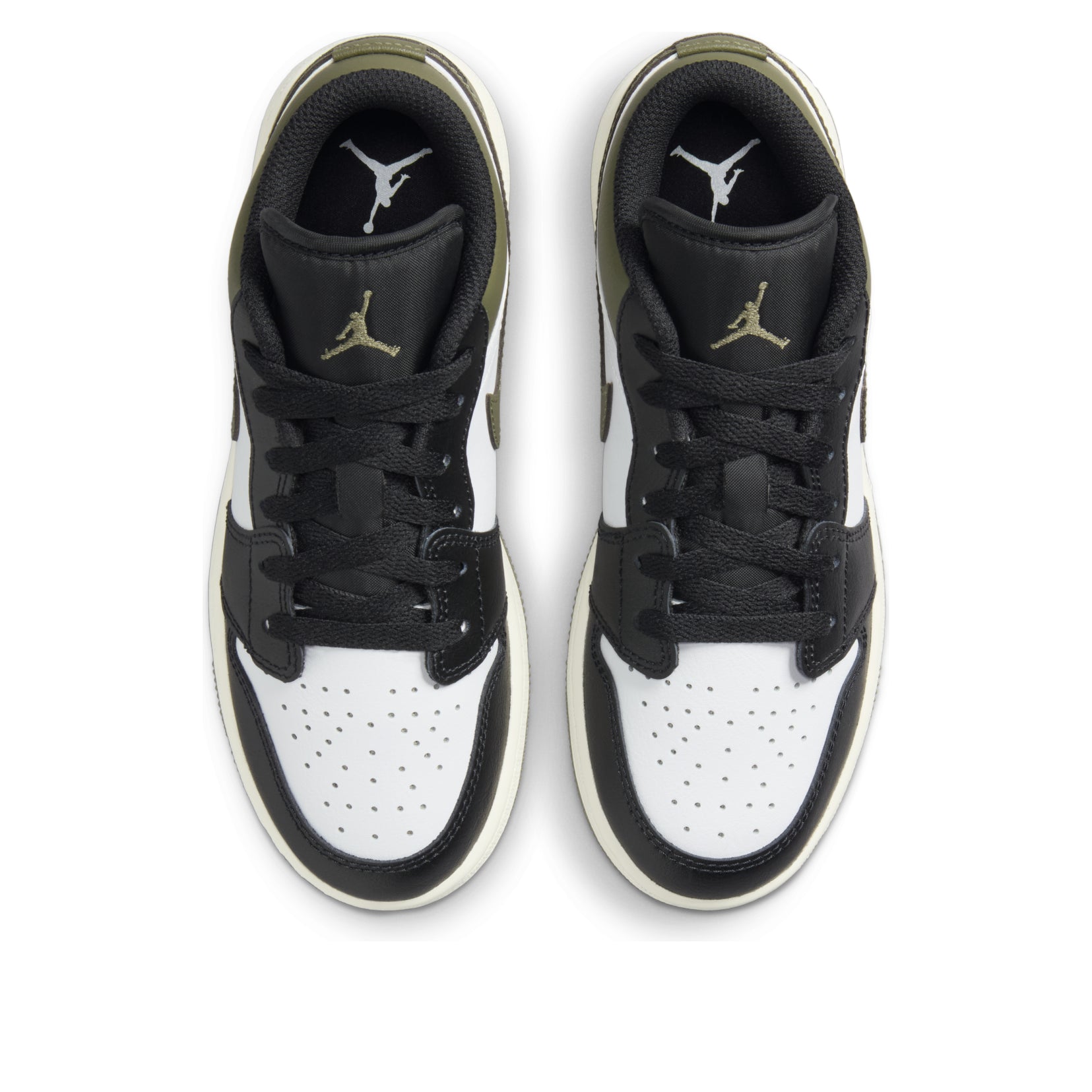(GS) Air Jordan 1 Low 'Black Toe Medium Olive' 553560-092