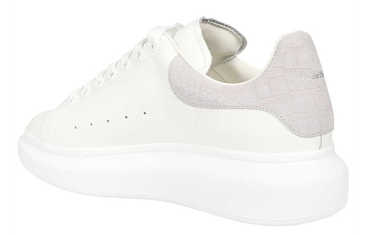 Alexander McQueen Oversized Sneaker 'White Light Grey Crocodile' 625162WHZ4K9419
