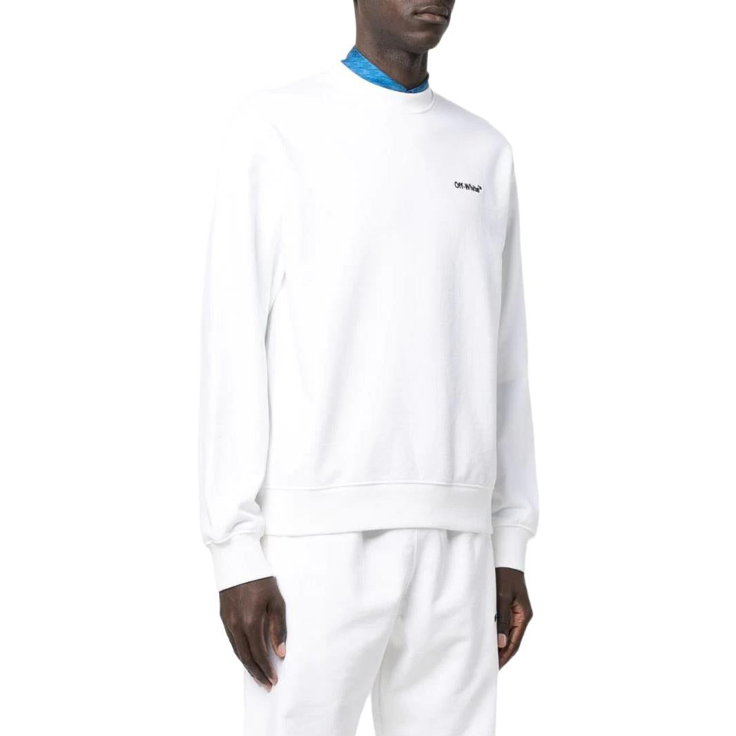 Men's Off-White SS22 Solid Color Round Neck Long Sleeves Version White OMBA057C99FLE0100110