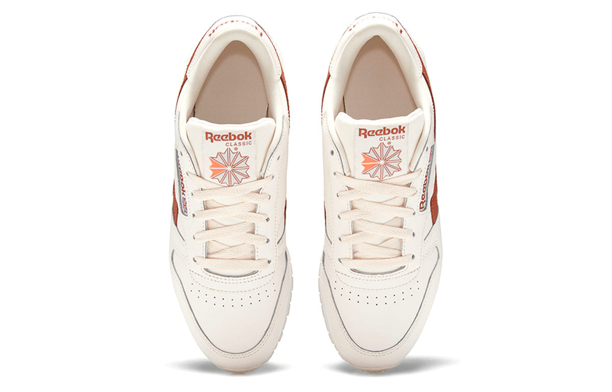 (WMNS) Reebok Classic Leather Sports Casual Shoes 'White Orange' FY5025