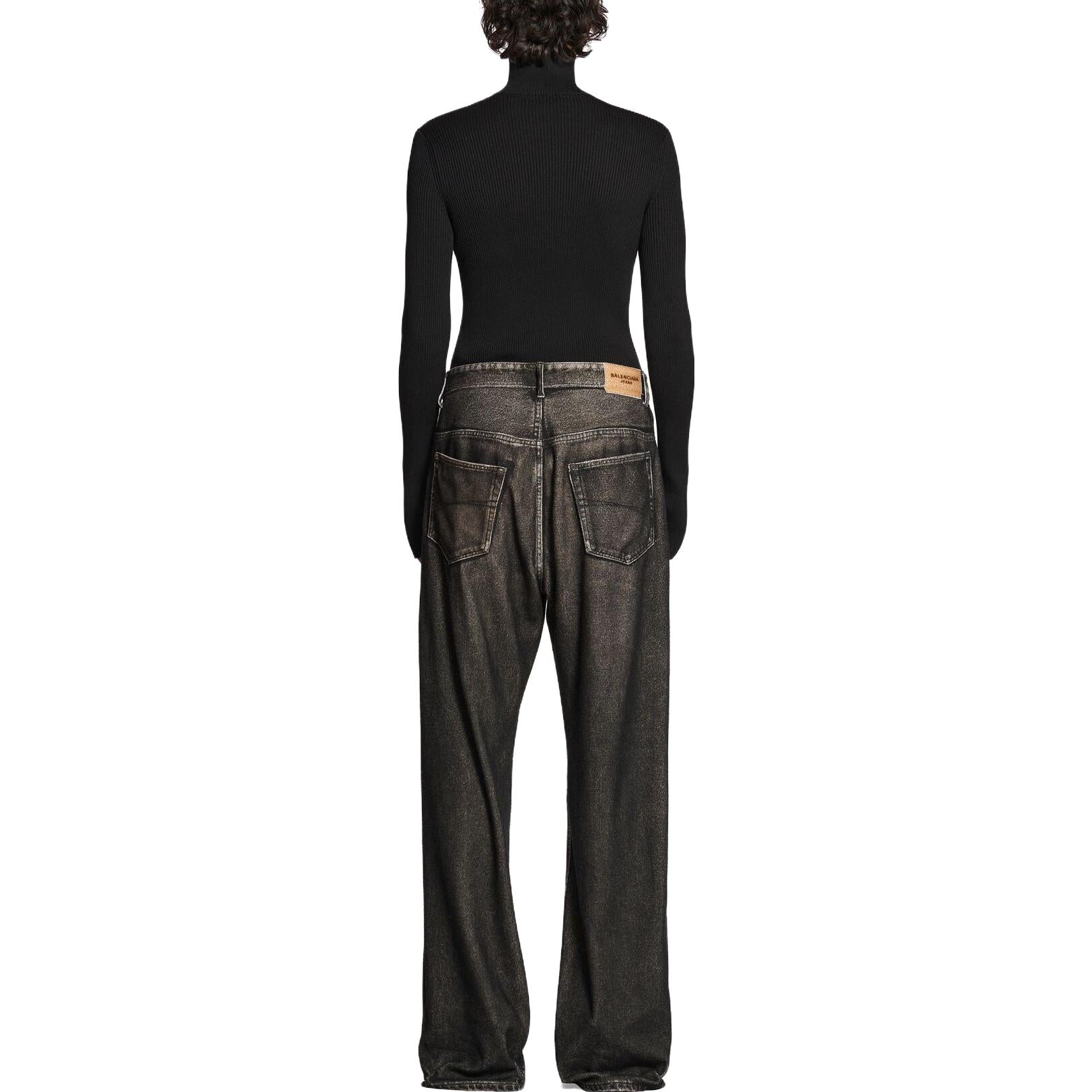 Balenciaga Denim Trompe L'oeil Pants 'Black' 751503TOL991000