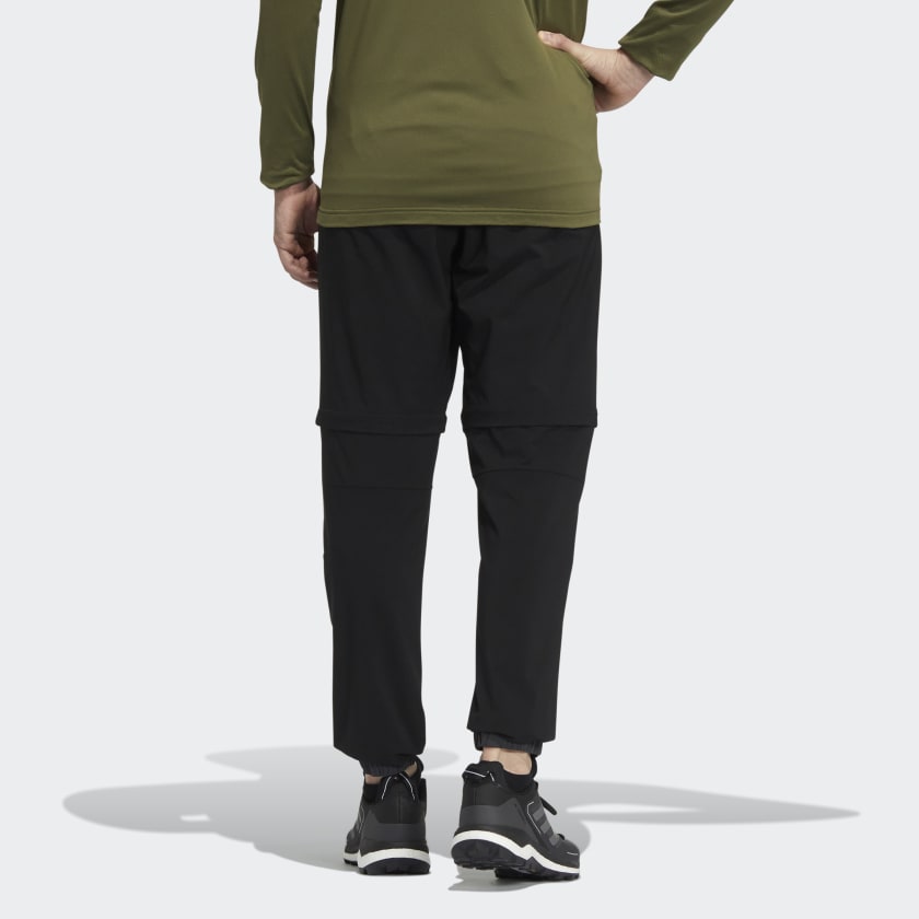Men's adidas Voyager Detachable Pants Elastic Waistband Bundle Feet Sports Pants/Trousers/Joggers Black HE5257