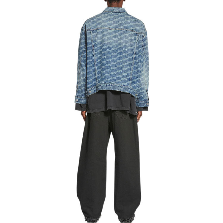 Balenciaga BB Monogram Large Fit Jacket 'Blue' 675208TMW370443