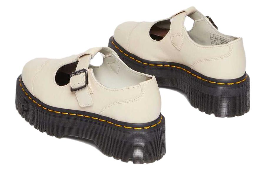 (WMNS) Dr. Martens Bethan Pisa Leather Platform Mary Jane 'Parchment Beige' 30617292