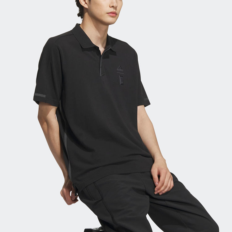 adidas Casual Sport Polo Shirt Asia Sizing 'Black' IA8105