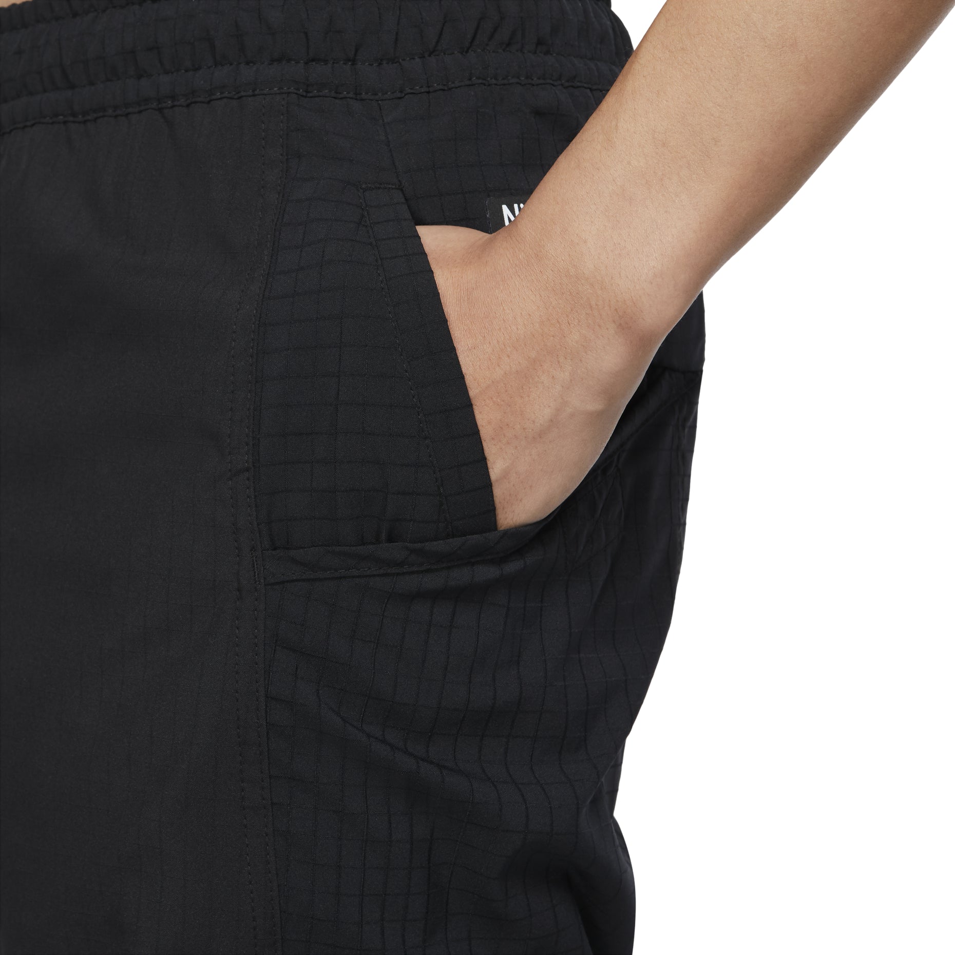Men's Nike Dri-Fit Solid Color Logo Embroidered Drawstring Lacing Sports Pants/Trousers/Joggers Black DQ4823-010