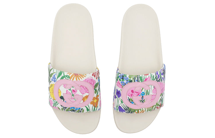 (WMNS) Gucci Ken Scott Print Slide Sandal 'White ' 645925-2L320-9261