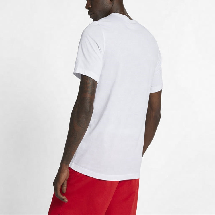 Nike DRI-FIT Big Swoosh Basketball Round Neck Short Sleeve White BQ3658-100