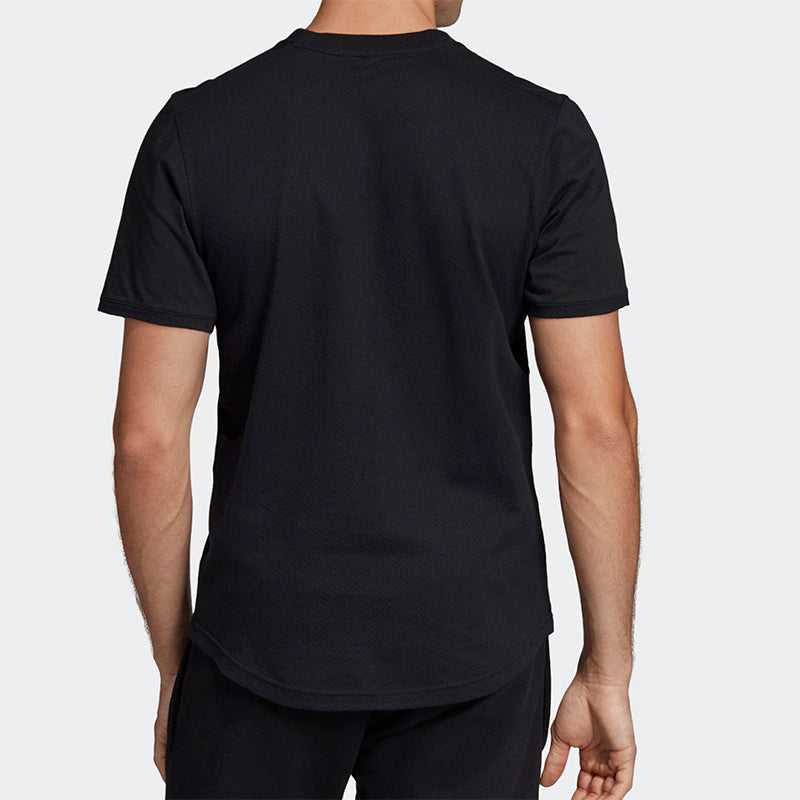 adidas Training Sports Solid Color Short Sleeve Black EB7566