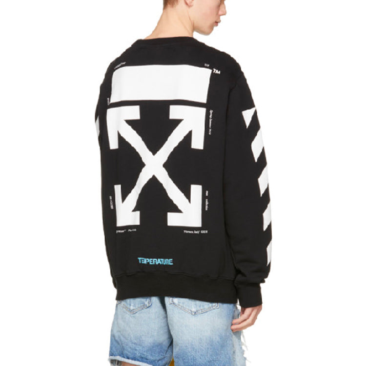 Off-White Monalisa Diagonals Print Sweatshirt Men's Black OMBA003S180030121001