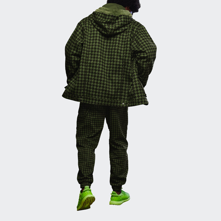 adidas originals Plaid Pattern Loose Sports Pants/Trousers/Joggers Green HC6002