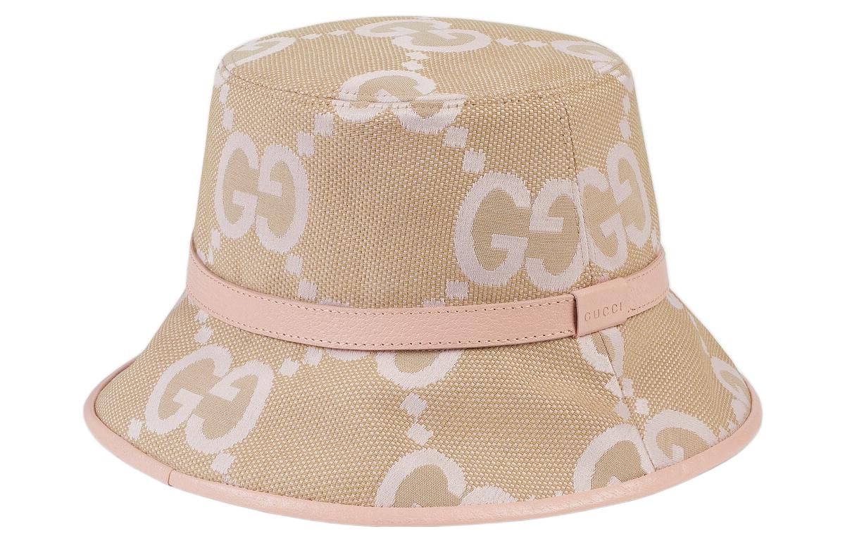 (WMNS) Gucci Jumbo GG Bucket Hat 'Beige Light Pink' 730336-3HAPT-8872