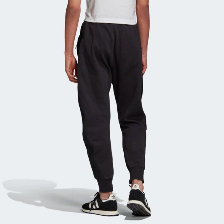 adidas originals Sweatpants Black logo Small Label Lacing Bundle Feet Sports Pants FM3698