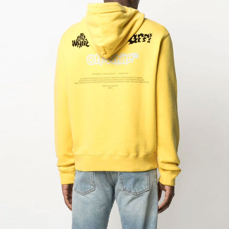Off-White SS21 Casual Alphabet Printing Loose Fit Yellow OMBB074S21FLE0041910