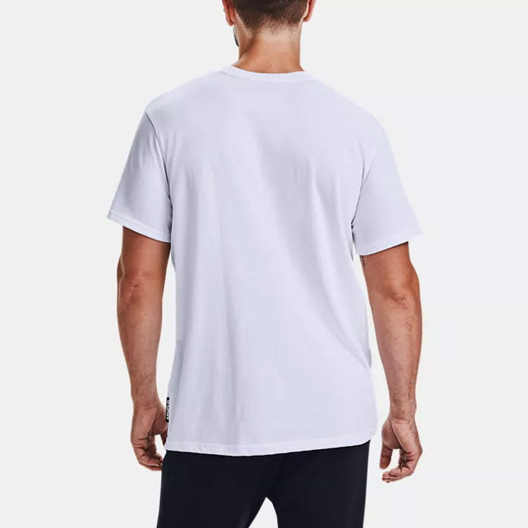 Men's Under Armour Alphabet Printing Short Sleeve White 1356998-100
