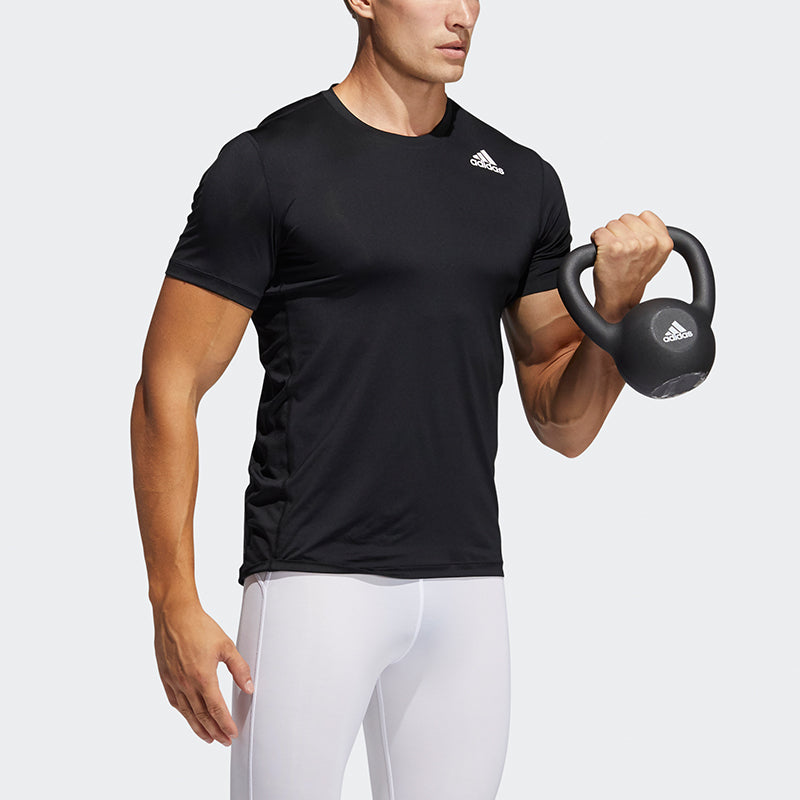 adidas TF Turf Ss Ftd Round Neck Sports Short Sleeve Black GM5040
