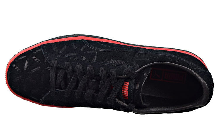 PUMA Suede Classic Lux Leisure Shoes Black/Red 369219-01