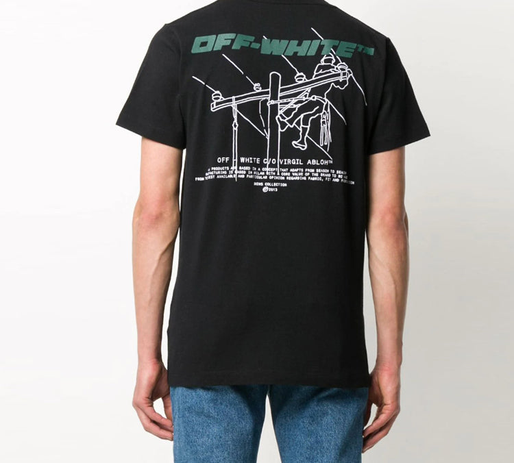 Off-White FW20 Trellis Printing Normal Version Men Black OMAA027E20JER0161055