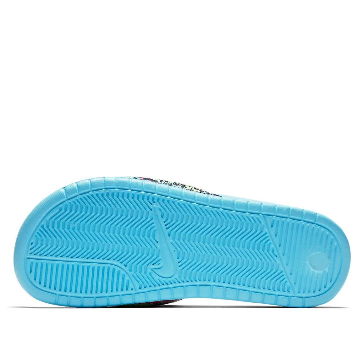 (WMNS) Nike benassi JDI Print Slide Green/Pink/Blue 618919-402