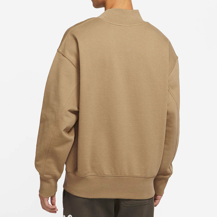 Nike Trend Capsule Series Logo Embroidered Sports Round Neck Pullover Brown DM5274-258