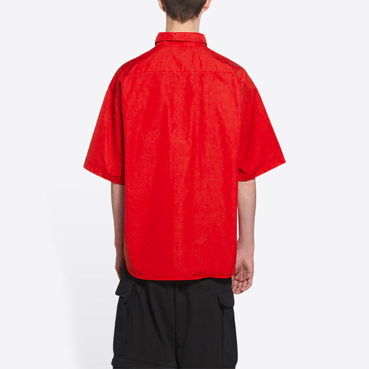 Balenciaga Short Sleeve Shirt 'Red' 671589TYB186403