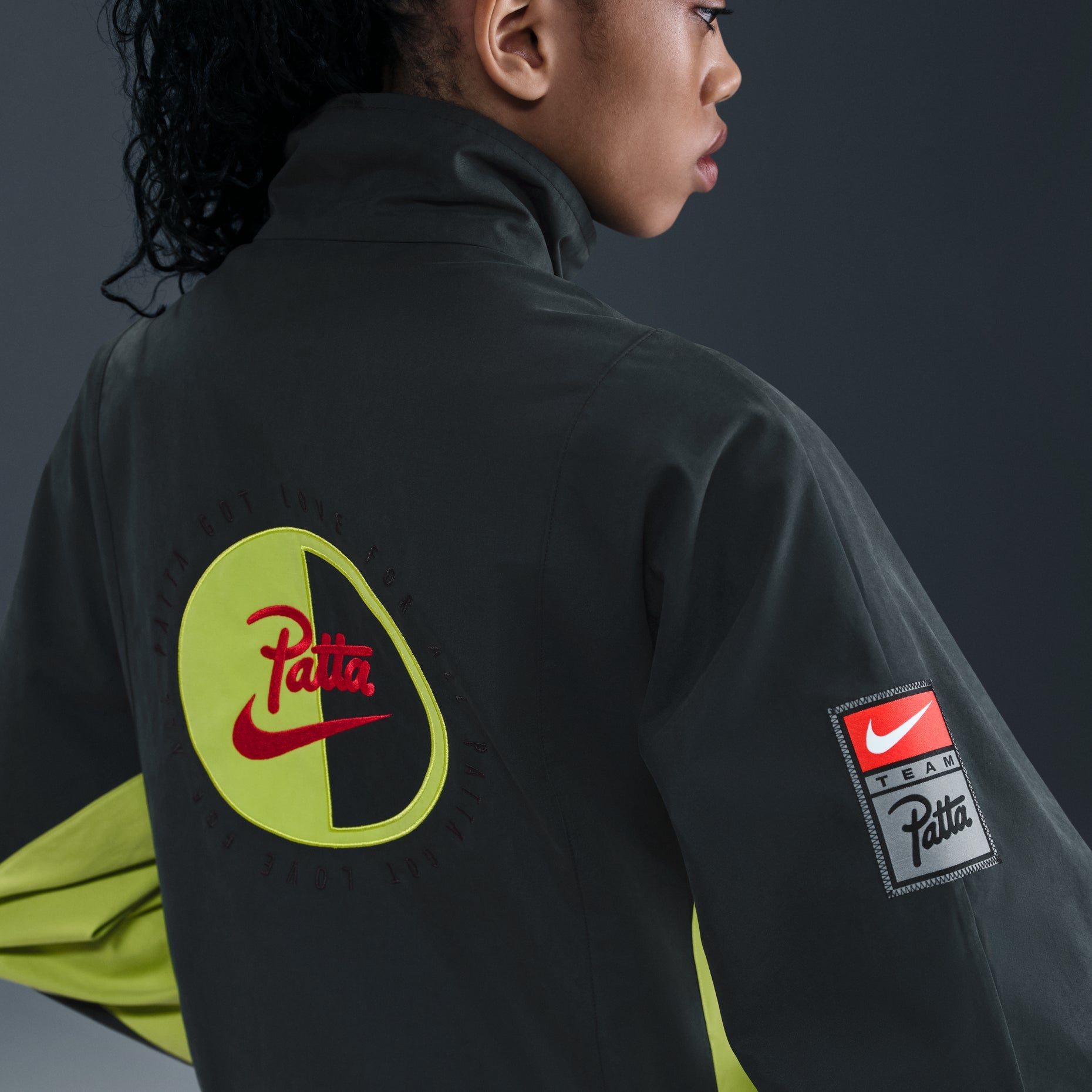 Nike x Patta Track Jacket Asia Sizing 'Black Cyber' HJ0713-010