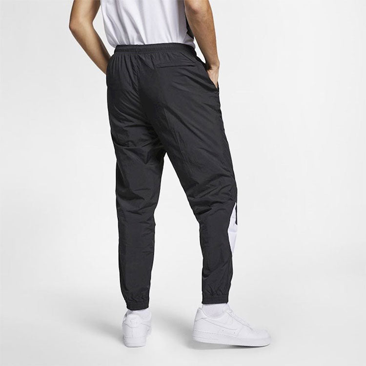Nike Big Swoosh SportsWear Woven Long Pants Sports Pants US Edition Black AR9894-010