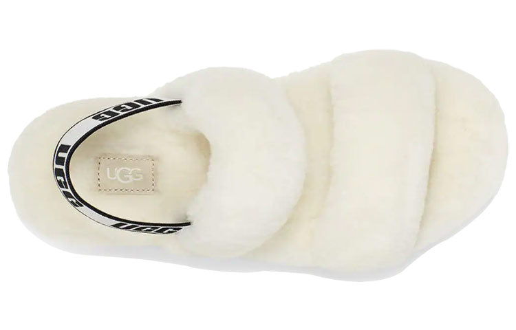 (WMNS) UGG Oh Yeah Thick Sole White Slippers 1107953-WHT