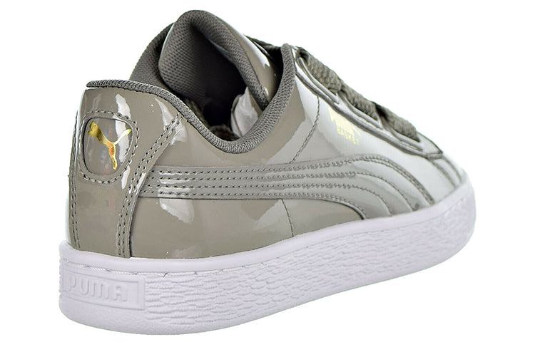 (WMNS) PUMA Basket Heart Patent Silver/Grey 363073-12