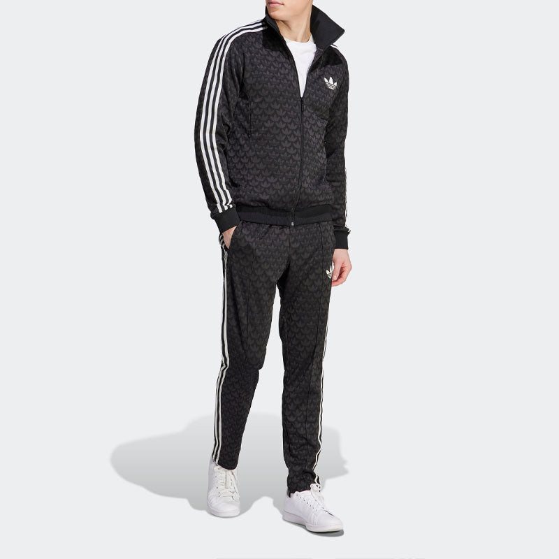 adidas Adicolor 70s Monogram Track Top Asia Sizing 'Black' IP6982