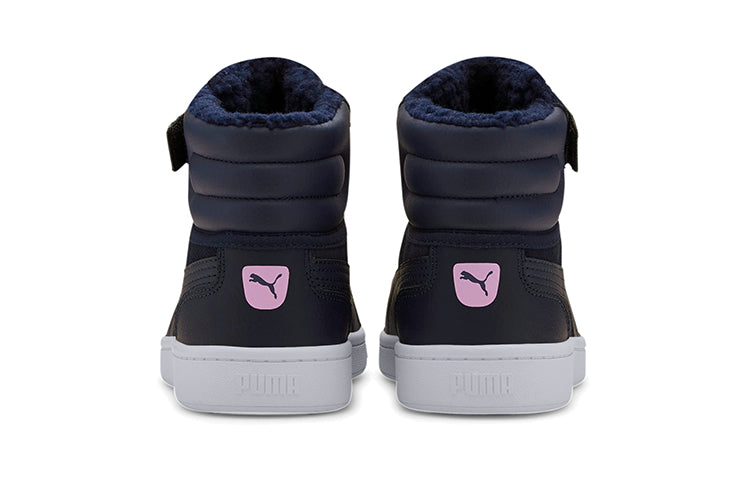 (PS) PUMA Vikky V2 Mid Fur Fleeced Casual Board Shoes Blue/Pink 370623-04