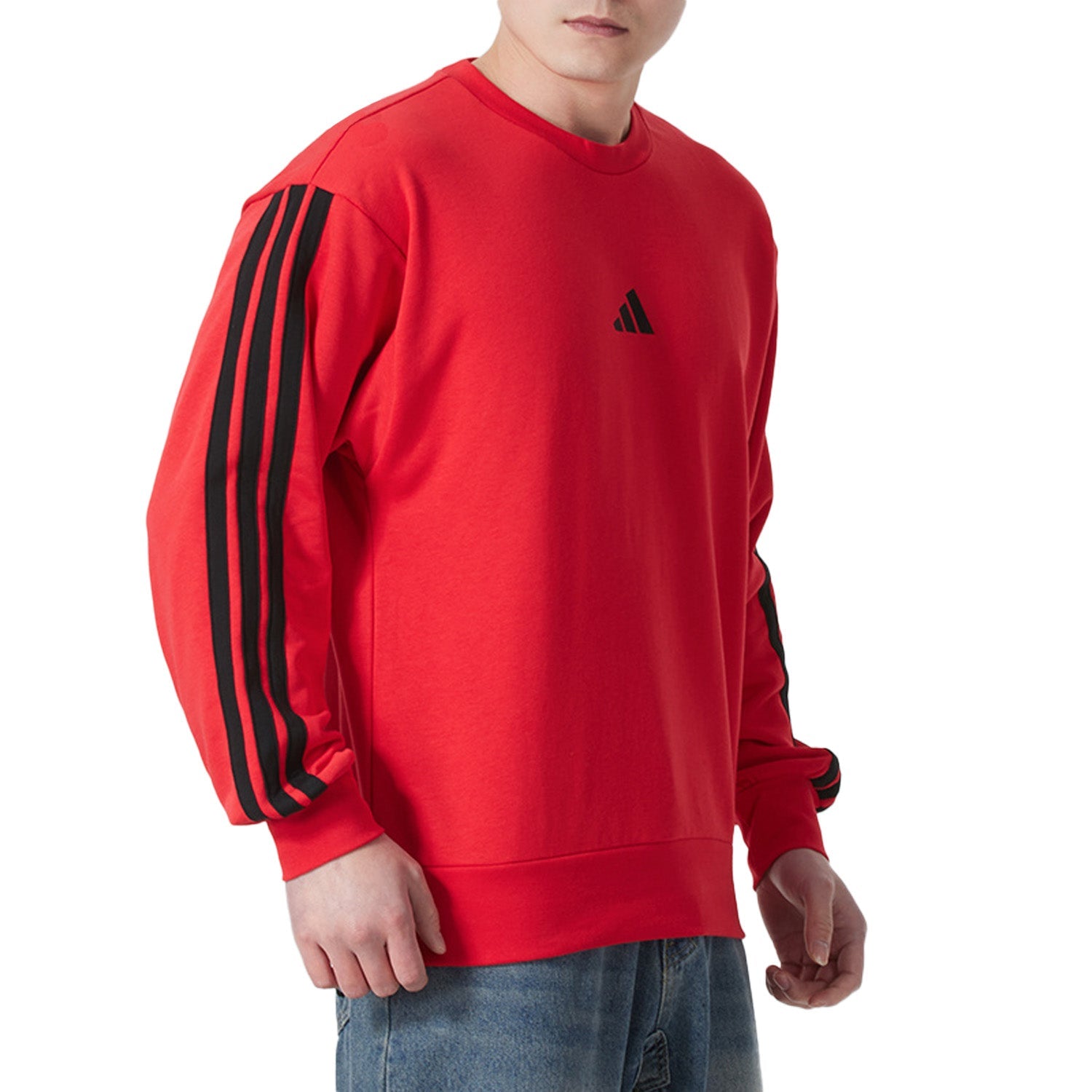 adidas Essentials 3 Stripes Long Sleeves T-Shirt Asia Sizing 'Red' JE6373