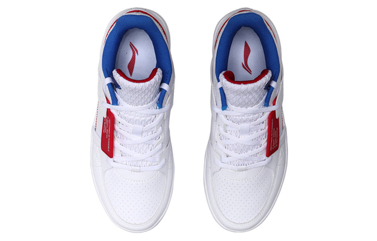(WMNS) Li-Ning Classic Skateboarding Low 'White Red Blue' AGBP062-3