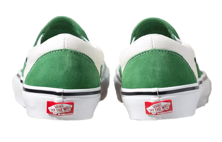 Vans slip-on Turn Fur Splicing Low Top Casual Canvas Skate Shoes Unisex Retro Green VN0A5FCA3JD