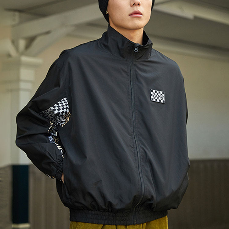 Vans Grid animal Printing Jacket Couple Style Black VN0A5H9SBLK