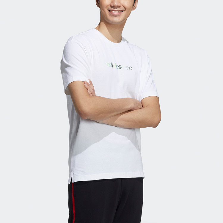 adidas neo Ss May Tee 2 Logo Short Sleeve Men's White GP4826