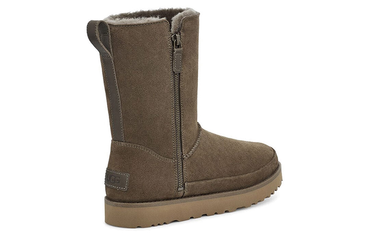(WMNS) UGG Classic Zip Short Stiefel Fleece Lined Brown 1113591-ESPR