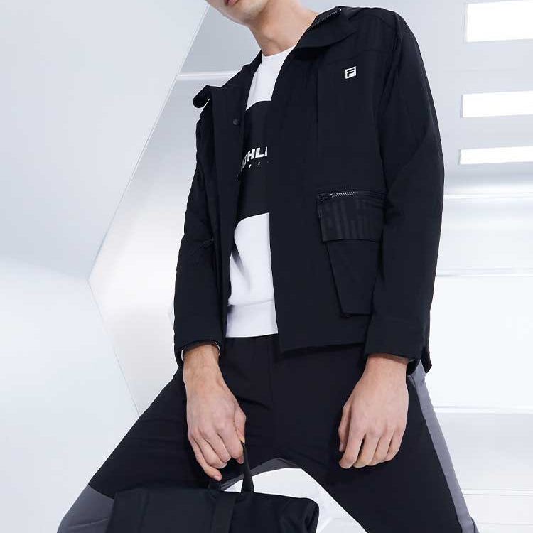 FILA Athletics Cargo Woven Zipper Jacket Black A11M031712F-BK