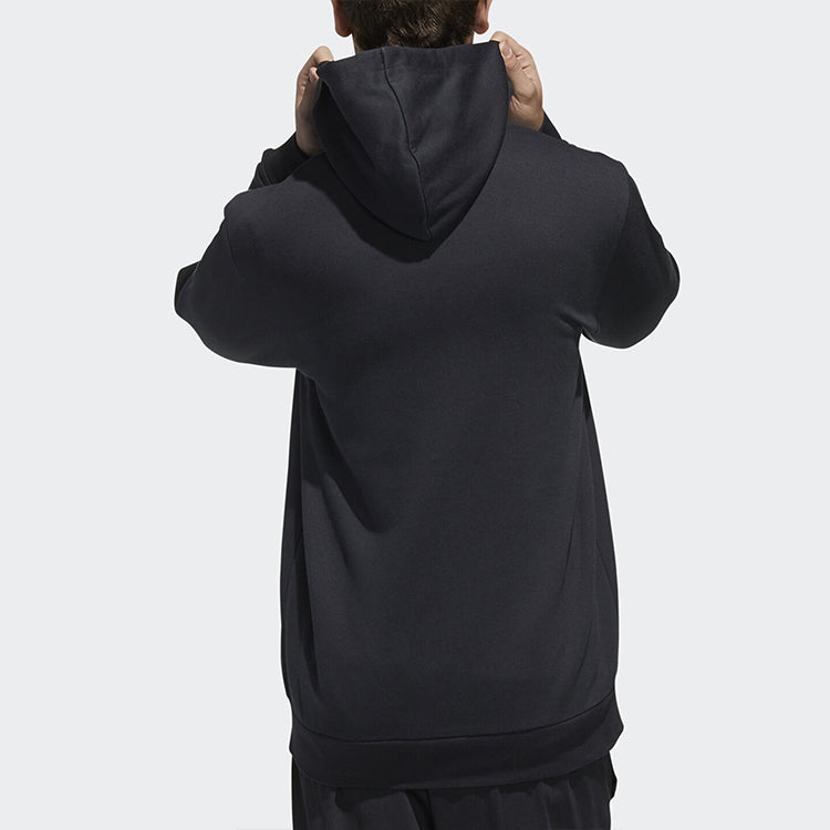 adidas Knitted Hooded Casual Sports Jacket Men Black FL8591